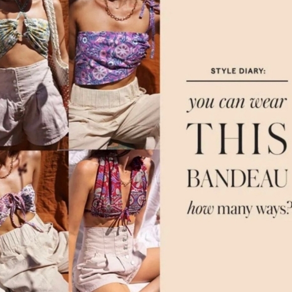 NWOT Free People Summer of Love Convertible Bandeau Top ~ Small - Picture 5 of 9